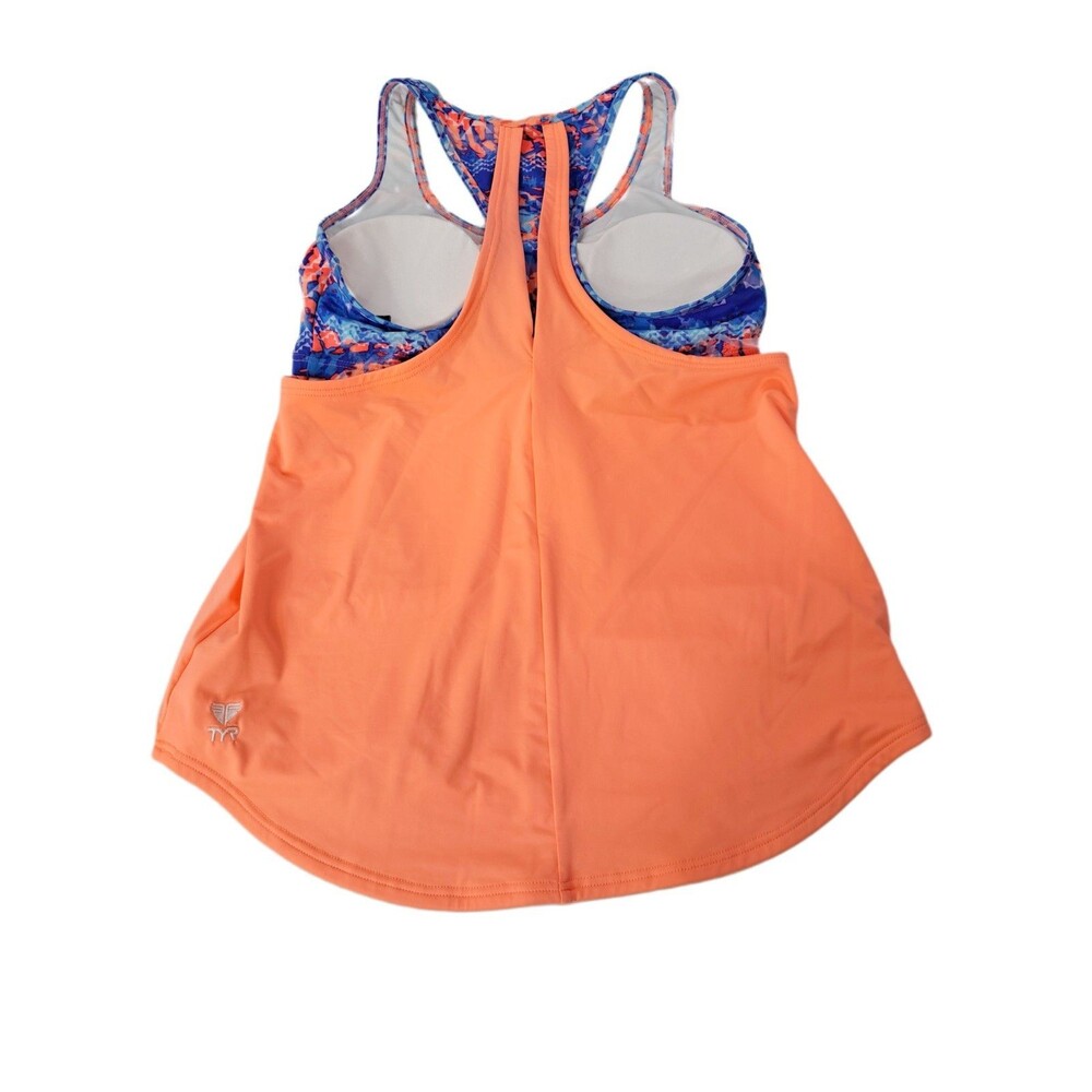 TYR Emerald Lake 2-in-1 Tankini TEMC7AH Coral Blue Size L (10/12) - Picture 12 of 16